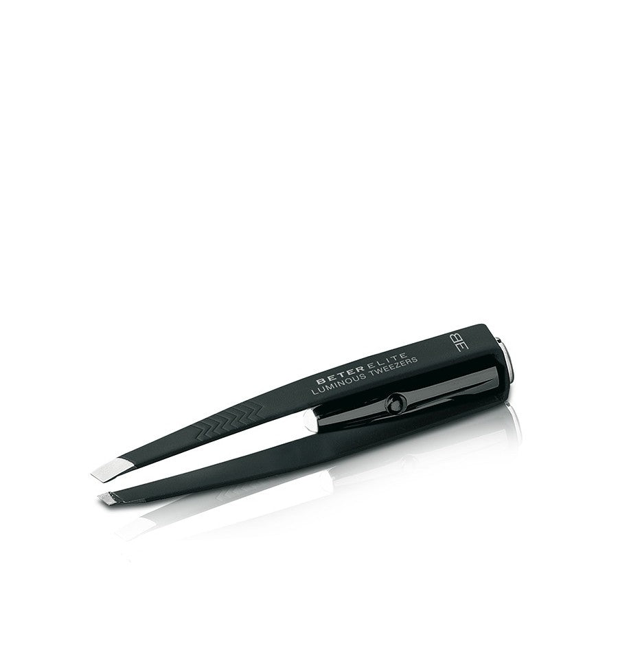 Pinza Punta Oblicua con Luz